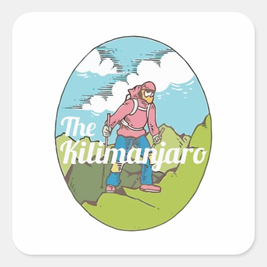 Sticker Carré Kilimanjaro (Devant)