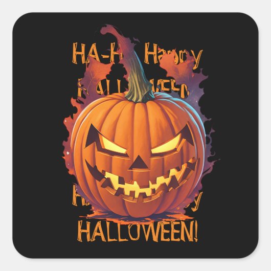 Sticker Carré Kine de Halloween (Devant)