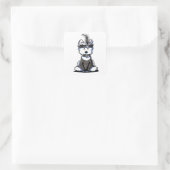 Sticker Carré KiniArt 1920's Flapper Westie (Sac)