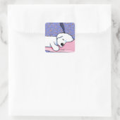 Sticker Carré KiniArt Chien Tired Bichon (Sac)