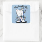 Sticker Carré KiniArt enchanté Westie (Sac)