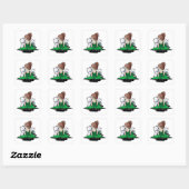 Sticker Carré KiniArt Westie Baisers Et Bows (Feuille)