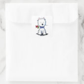 Sticker Carré KiniArt Westie Gent (Sac)