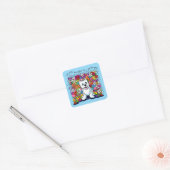 Sticker Carré KiniArt Westie Joyful Garden (Enveloppe)