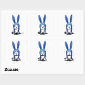 Sticker Carré KiniArt Westie Rabbit (Feuille)