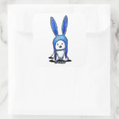 Sticker Carré KiniArt Westie Rabbit (Sac)