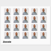 Sticker Carré Kish-Kal-Wa, un chef shawnee (Feuille)