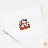 Sticker Carré Kisser Snowman Couple (Enveloppe)