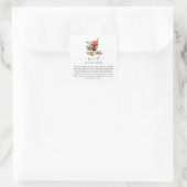 Sticker Carré Kit de recette de vin Mulled Noël (Sac)