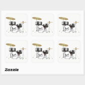 Sticker Carré Kit tambour (Feuille)