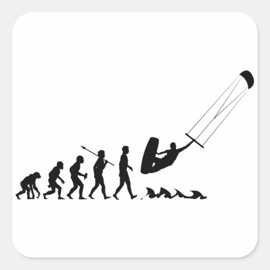 Sticker Carré Kite Surf (Devant)