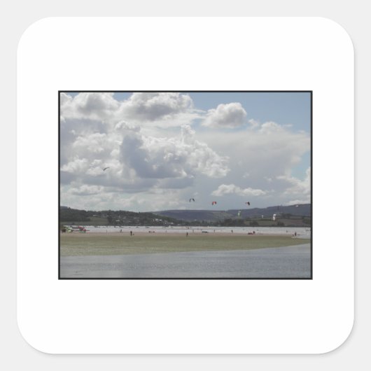 Sticker Carré Kite Surf. (Devant)