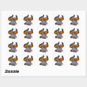 Sticker Carré Kitsune (Feuille)