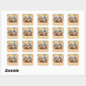 Sticker Carré Kitteh (Feuille)