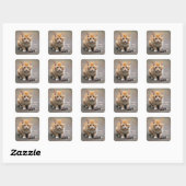 Sticker Carré Kitten and Mouse  (Feuille)
