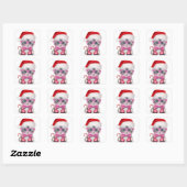 Sticker Carré Kitten in Christmas hat (Feuille)