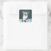 Sticker Carré Kitten mewing (Sac)