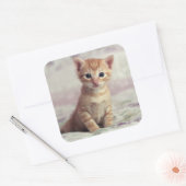 Sticker Carré Kitten Tiny Ginger (Enveloppe)