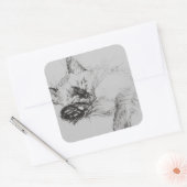 Sticker Carré Kitty 'Baby' (Enveloppe)