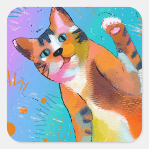 Sticker Carré Kitty Kitty