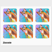 Sticker Carré Kitty Kitty (Feuille)