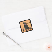 Sticker Carré Kitty, Kitty, Kitty Coussin (Enveloppe)