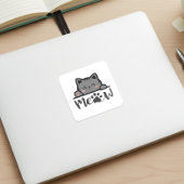 Sticker Carré Kitty Meorable Meow Cute Cat Design