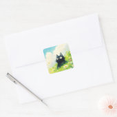 Sticker Carré Kitty Peaceful Meadow (Enveloppe)