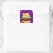 Sticker Carré Kittyburger (Sac)
