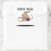 Sticker Carré Kiwi Bass Guitare (Sac)