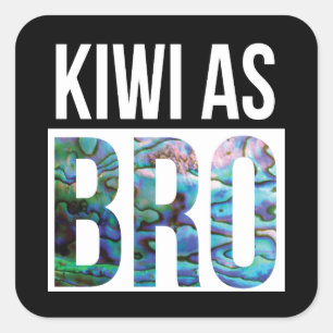 STICKER CARRÉ KIWI EN TANT QUE SALUT FRATERNEL PAUA