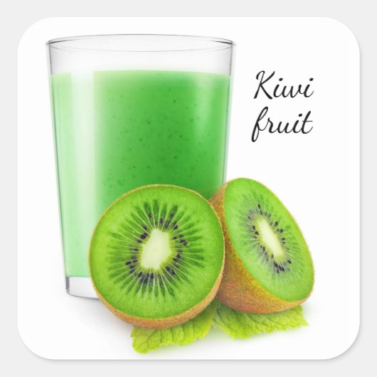 Sticker Carré Kiwi smoothie (Devant)