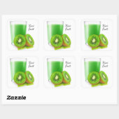 Sticker Carré Kiwi smoothie (Feuille)