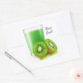 Sticker Carré Kiwi smoothie (Enveloppe)