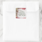 Sticker Carré KJV Luke Bible Verset Noël (Sac)