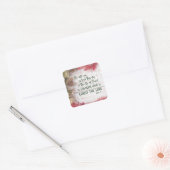 Sticker Carré KJV Luke Bible Verset Noël (Enveloppe)