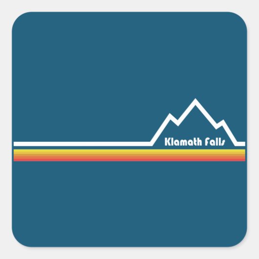 Sticker Carré Klamath Falls Oregon (Devant)
