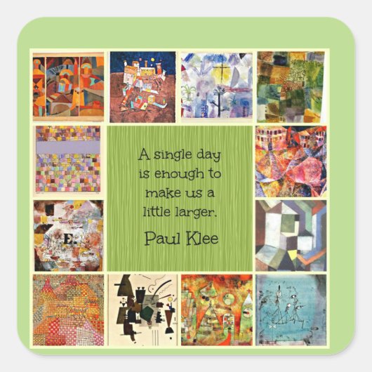 Sticker Carré Klee - Collage coloré (Devant)