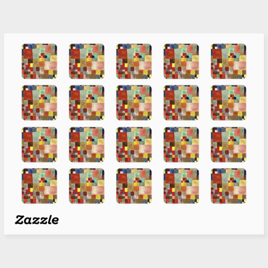 Sticker Carré Klee - Flore sur Sable (Feuille)