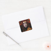 Sticker Carré Klimt Inspirée Déesse Reine (Enveloppe)