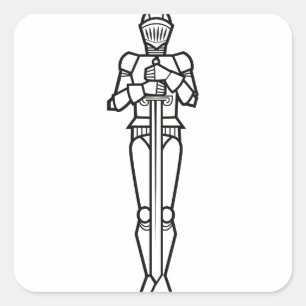 Sticker Carré Knight Standing