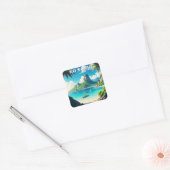 Sticker Carré Ko Samui Thaïlande (Enveloppe)