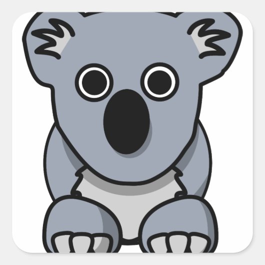 Sticker Carré koala (Devant)