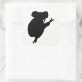 Sticker Carré Koala Silhouette (Sac)