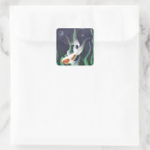 Sticker Carré Koi Poisson Nager Dans L'Eau (Sac)