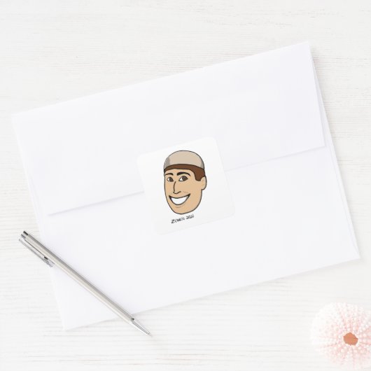 Sticker Carré Kolah Namadi Casquette (Enveloppe)