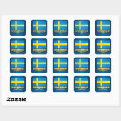 Sticker Carré Konungariket Sverige (Feuille)