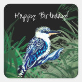 Sticker Carré Kookaburra joyeux anniversaire (Devant)