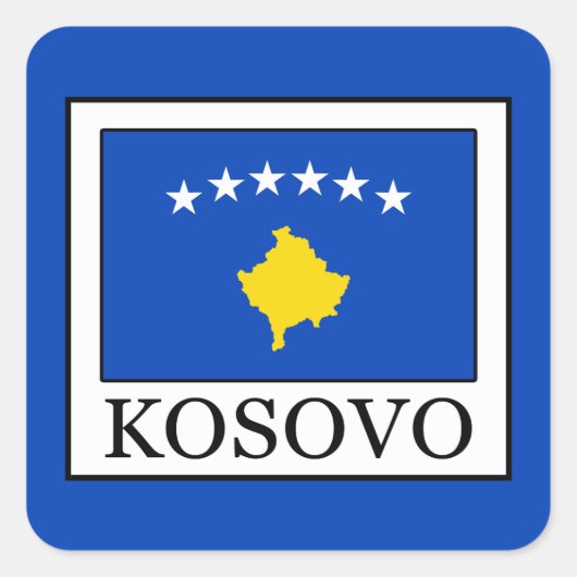 Sticker Carré Kosovo (Devant)