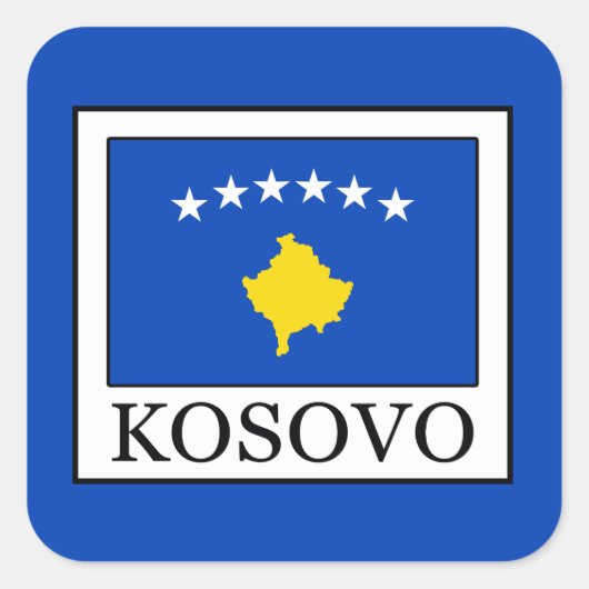 Sticker Carré Kosovo (Devant)